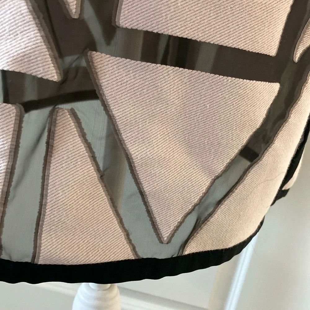 Carlisle White and Black Jacket with Geometric Design